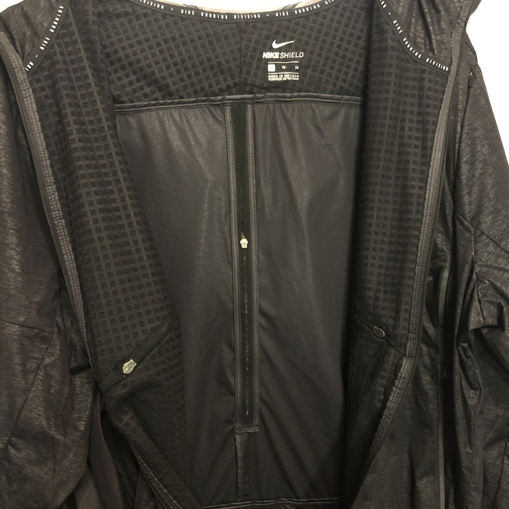 Nike Shield Men Size Large Running Division Hooded Full Zip Training Jacket New - Picture 10 of 11